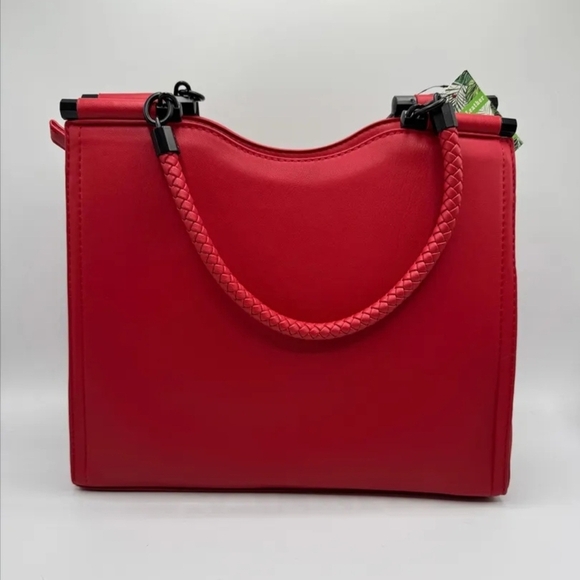 NWT Badgley Mischka Red Designer Tote Bag - Picture 2 of 2